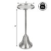 JONATHAN Y Irida 24" Art Deco Designer Pedestal Drink Table & Decorative End Table with Hammered Round Top & Bell Base - 4 of 4