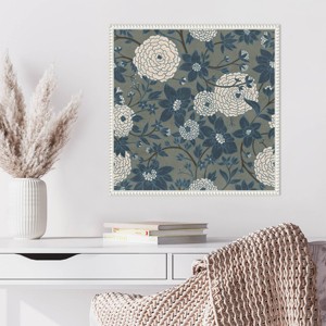 Amanti Art Puff Ball Vines Gray by Katie Oshea Framed Canvas Wall Art Print - 1 of 4