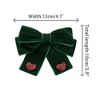 INSPIRE CHIC Women's Heart Shaped Decoration Bow Cute Elegant Preppy Brooch Pin Bow Tie - 2 of 4