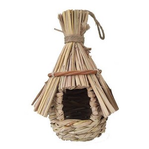 A&E Cage Company Happy Beaks Tiki Hut Nest Bird Plush Toy - 1 of 1