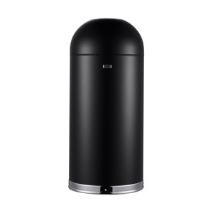 EKO 56L Eternal Black Open Top: Stainless Steel Indoor Trash Can, 13 Gallon Capacity, Spot Clean, 15.3" Width - 1 of 4