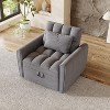 KWPZQEB 3-in-1 Foldable Sofa Bed, Pull Out Loveseat Sleeper Sofa, Cushioned Sofa with Adjustable Back, Recliner Sofa Bed with Pillow, Futon Sofa - 2 of 4