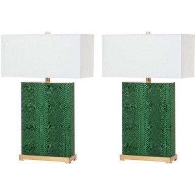 dark green faux snakeskin (set of 2)