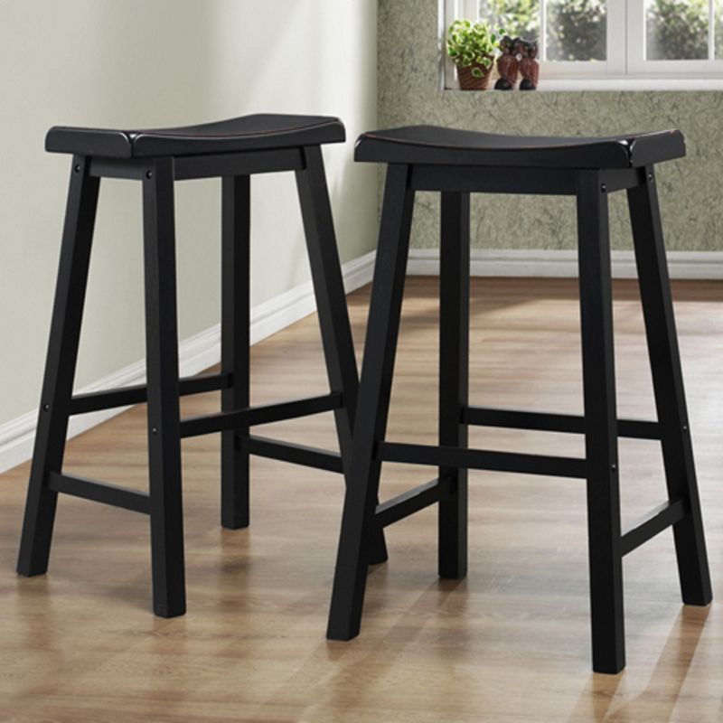 Set of 2 29" Watkins Saddle Seat Backless Counter Height Barstools - Inspire Q, 2 of 9