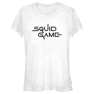 Juniors Womens Squid Game Logo White T-Shirt - 1 of 4