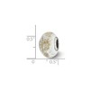 Black Bow Jewelry White w/Gold Foil Ceramic & Sterling Silver Bead Charm, 14mm - 2 of 3