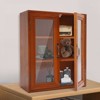 YIYIBYUS 3-tier Wood Storage Cabinet, Double Door Desktop Storage Cabinet - 2 of 4