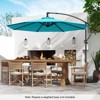 Tangkula 10 FT Patio Offset Umbrella w/ X-shaped Base Infinite Tile & 360° Rotation - 3 of 4