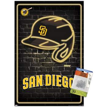 Trends International Mlb San Diego Padres - Neon Helmet 23 Framed