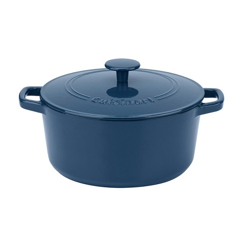 Cuisinart Chef's Classic 5qt Blue Enameled Cast Iron Round Casserole With  Cover - Ci650-25bg : Target