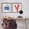 Stupell Industries Nautical Crab & Lobster Beige Stripes, 24" x 24" - 3 of 4