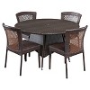 Bertha 5pc Wicker Patio Dining Set - Multibrown - Christopher Knight Home - image 2 of 4