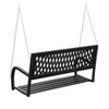 Patio Swing Bench 49.2" Steel and Plastic Black - 4 of 4