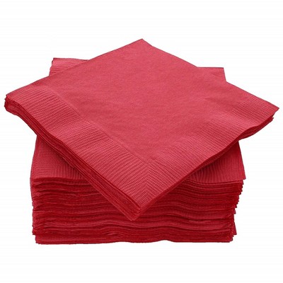 SparkSettings Beverage Napkins, 5” x 5” 2 Ply Paper Napkins, Pack of 100