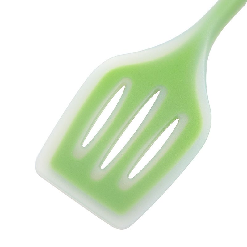 Unique Bargains Silicone Slotted Heat Resistant Egg Pancake Spatulas and Turners Green Clear 1 Pc, 3 of 5