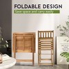FDW Outdoor Bistro Set with 2 Chairs and Square Table for Pool Beach Backyard Balcony Porch Deck Garden Wooden Furniture, Natural - 3 of 4