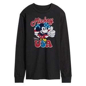Men's - Disney - Mickey USA Long Sleeve Graphic T-Shirt - 1 of 4