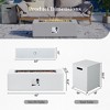 42-inch Outdoor Rectangular Fire Pit Table Propane for Outside Patio with Tank Cover - 3 of 4