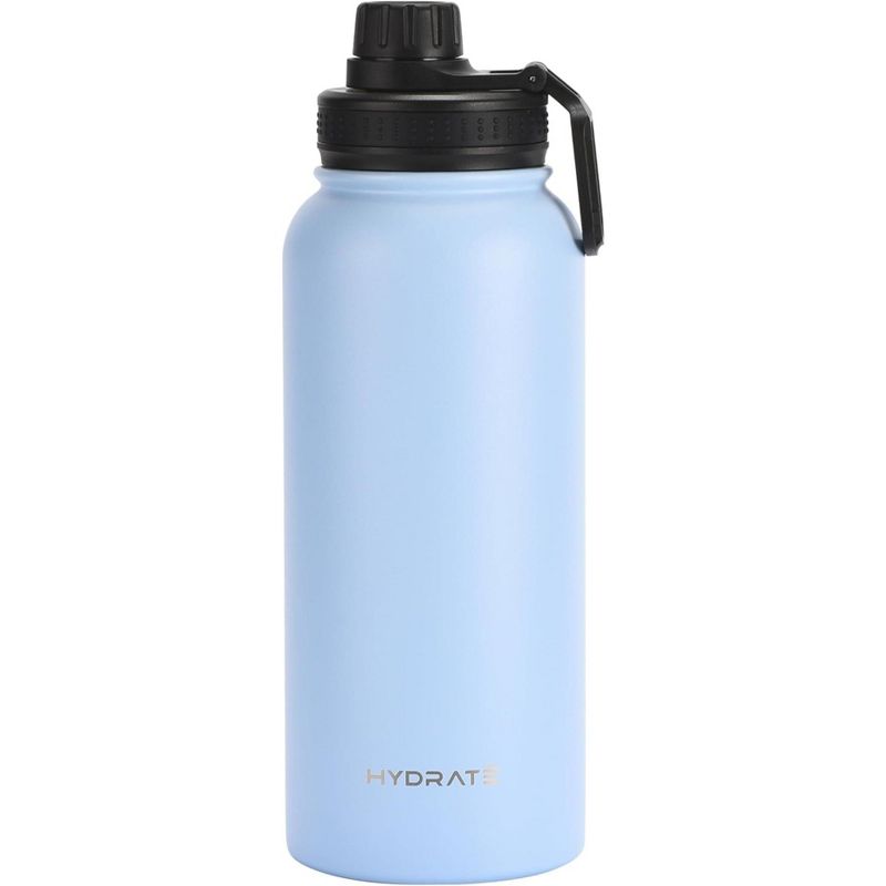 HYDRATE 34oz Insulated Stainless Steel Water Bottle, Blue, 1 of 4