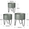 Gulches Set of 3 Huxley Metal Decorative Pots - 3 of 4