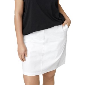 ellos Plus Size Stretch Chino Skort - 1 of 4