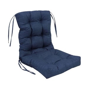 Blazing Needles, 18-inch by 38-inch Spun Polyester Solid Outdoor Tufted Chair Cushion - 1 of 2