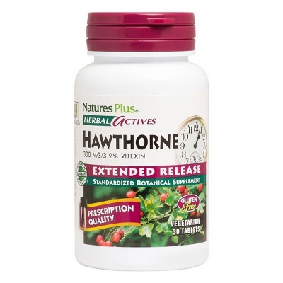 Hawthorne Extract 300mg Time Release by Nature's Plus  -  30 Sustained Release Tablet