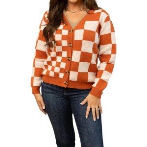 Women's The Ophelia Checkered Cardigan - Southern Grace - 1 of 3