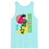 Hunter X Hunter Gon With Colorful Shapes Crew Neck Sleeveless Celadon Men's Tank Top - 2 of 4