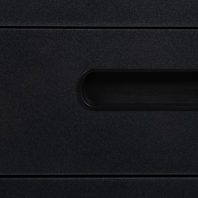 Black Mobile 3-Drawer Lockable Filing Cabinet with Casters