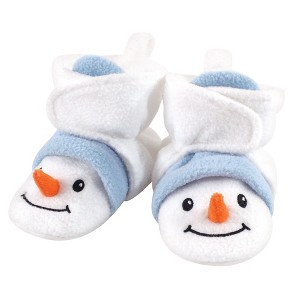 Hudson Baby Baby and Toddler Cozy Fleece Booties, Snowman - 1 of 1