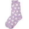 Memoi Women's "Wishing You An Espresso Recovery" Cozy Sock & Gift Bag Set Lilac One Size - 3 of 4