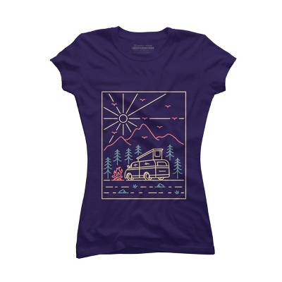 Junior's Design By Humans Camper 2 By VEKTORKITA T-Shirt
