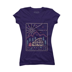 Junior's Design By Humans Camper 2 By VEKTORKITA T-Shirt - 1 of 3
