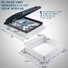 Hike Crew 11” RV Roof Vent Fan, 12V Intake & Exhaust Manual Camper Fan with LED Light - Smoked Lid - 4 of 4