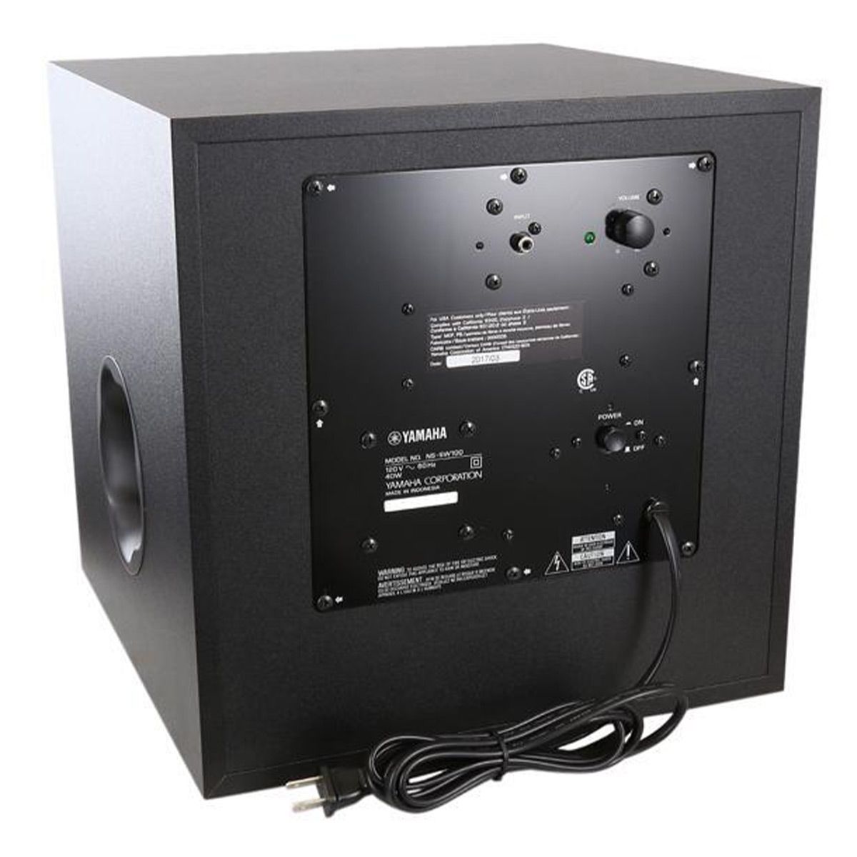 Yamaha NS-SW100BL 10 Inch Powered Subwoofer & NS-C210BL Center Channel Speaker Bundle - thumbnail 4