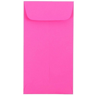 JAM Paper #7 Coin Business Colored Envelopes 3.5 x 6.5 Ultra Fuchsia Pink 1526767I