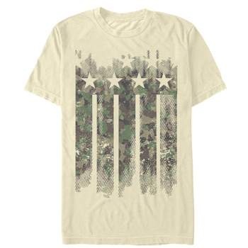 Men's Lost Gods Distressed Camo American Flag T-Shirt
