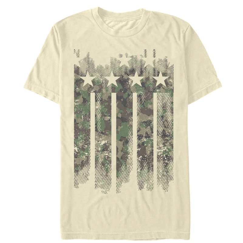 Men's Lost Gods Distressed Camo American Flag T-Shirt, 1 of 4