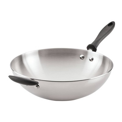 Farberware Reliance Stainless Steel Wok Fry Pan: 12.25" Dishwasher-Safe, Electric & Gas Compatible, Phenolic Handle