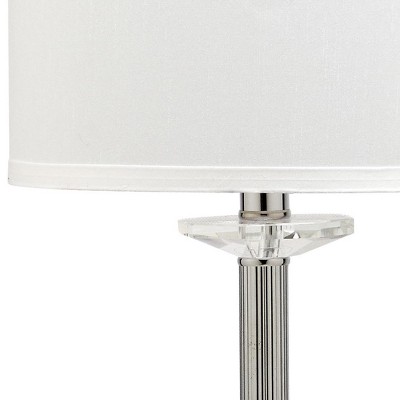 Elegant 31" Crystal Candlestick Table Lamp Set with White Shades