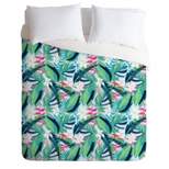 Tropical Eye Candy Comforter Set Green- Deny Designs