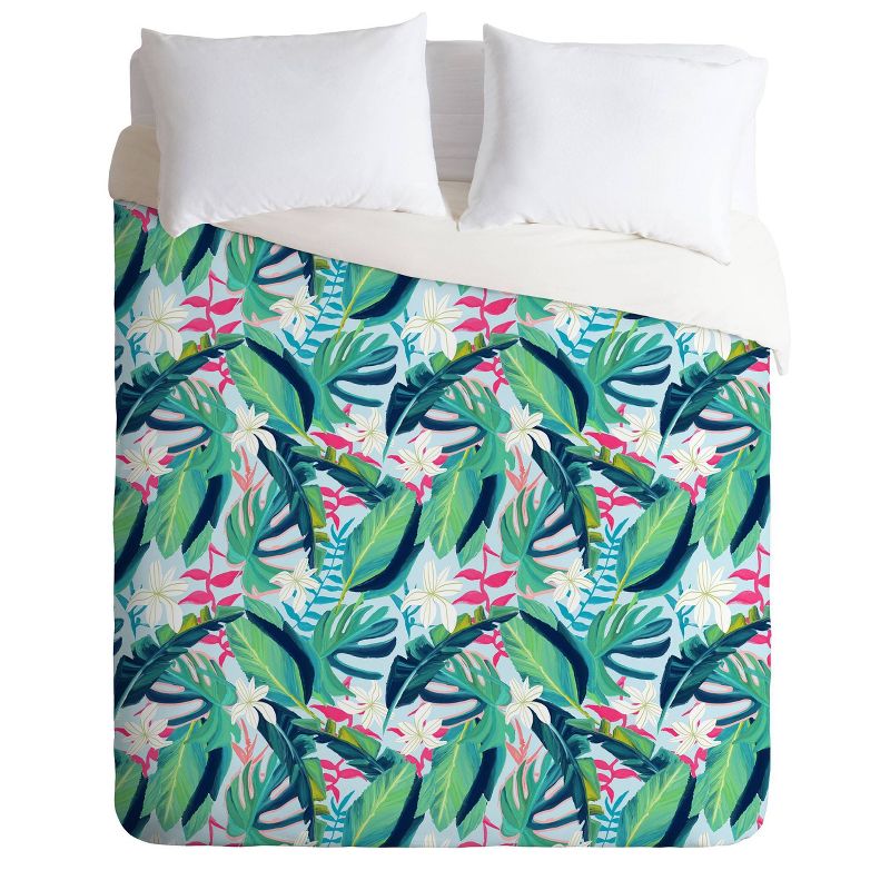 Tropical Eye Candy Comforter Set Green- Deny Designs, 1 of 8
