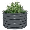 vidaXL Garden Raised Bed, Garden Planter for Flowers and, Galvanized Steel - 3 of 4