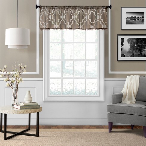 Montego Sheer Beaded Window Valance 52 X 15 Elrene Home