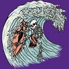 Women's Design By Humans Death Surfer By quilimo Racerback Tank Top - 2 of 3