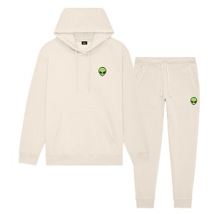 Dalix Alien Embroidery Sweatsuit Set Hoodie Jogger Soft Fleece Relaxed Fit Lounge Mens - 1 of 4
