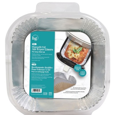 The Lakeside Collection Set of 24 Foil Air Fryer Liners