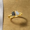 Ross-Simons 0.10 ct. t.w. Black and White Diamond Toi Et Moi Ring in 18kt Gold Over Sterling - 4 of 4