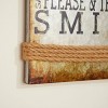 Metal Sign Motivational Wall Decor with Rope Accent Gray - Olivia & May - 3 of 4
